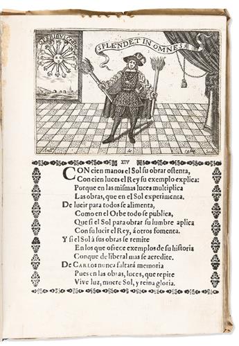 (MEXICAN IMPRINT--1701.) Agustín de Mora. El sol eclypsado antes de llegar al zenid: real pyra que encendió á la apagada luz